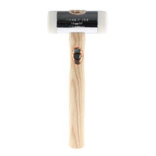 RS PRO Chrome Plated Zinc Head Nylon Face Replaceable Mallet with Wood Handle 44mm Head Diameter 732-555