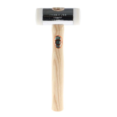 RS PRO Chrome Plated Zinc Head Nylon Face Replaceable Mallet with Wood Handle 44mm Head Diameter 732-555