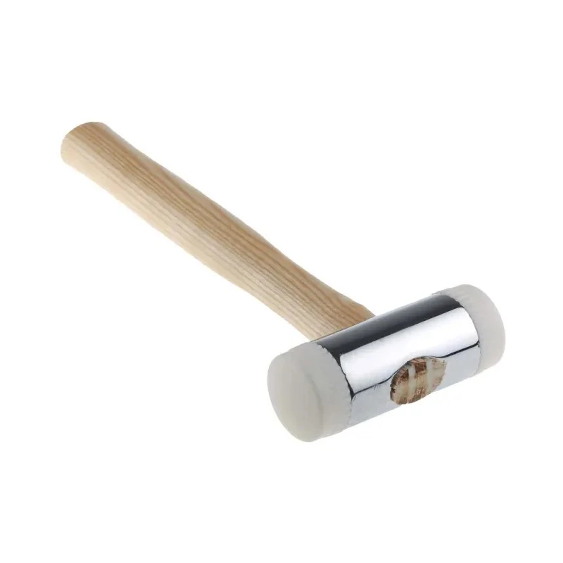 RS PRO Chrome Plated Zinc Head Nylon Face Replaceable Mallet with Wood Handle 44mm Head Diameter 732-555