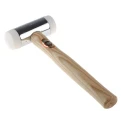 RS PRO Chrome Plated Zinc Head Nylon Face Replaceable Mallet with Wood Handle 44mm Head Diameter 732-555