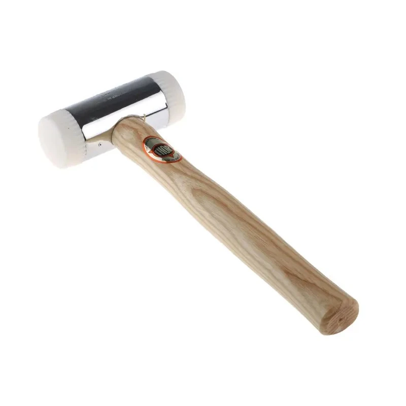 RS PRO Chrome Plated Zinc Head Nylon Face Replaceable Mallet with Wood Handle 44mm Head Diameter 732-555
