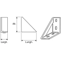 FlexLink M6 Angle Bracket Connecting Component Strut Profile 88 mm Groove Size 11 mm XCFA 88 B