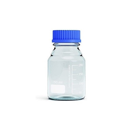 reagent-bottle-wm-blue-screw-cap-clear-glass-00250ml-with-ring-pouring-36396