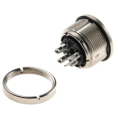 binder Circular Connector 4 Contacts Panel Mount M16 Socket Female IP67 723 Series 09-0112-00-04