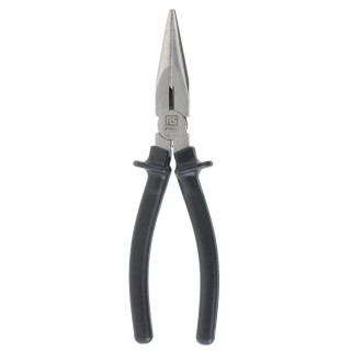RS PRO 1-Piece Long Nose Plier Serrated Chrome Vanadium Steel 200mm Overall, 53mm Jaw 732-814