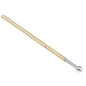 RS PRO Test Pin 1.5A Gold Plated Phosphor Bronze Contact Male Spring Terminal 1.27 mm Pitch 261-5137