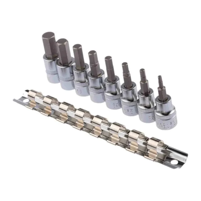 RS PRO 8-Piece 3/8 in Hexagon Socket Set, Chrome Vanadium Steel, Square Drive 262-0319