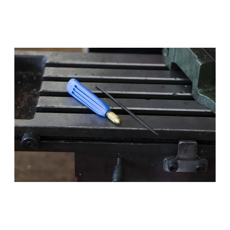RS PRO 100 mm Adjustable Needle File Handle with Brass Collet Compatible with 2.8-3.5 mm Shafts 734-416