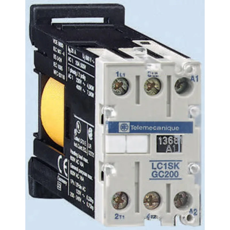 Schneider Electric LC1S 2-Pole Contactor, 110V AC Coil, 6 A, 2.2 kW Power Rating, 2 NO Contacts, 690V AC LC1SK0600F7