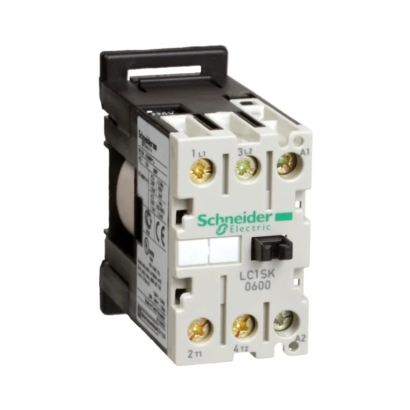 Schneider Electric LC1S 2-Pole Contactor, 110V AC Coil, 6 A, 2.2 kW Power Rating, 2 NO Contacts, 690V AC LC1SK0600F7