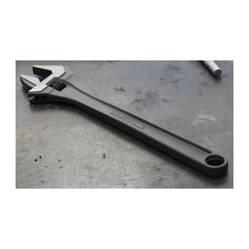 Bahco Adjustable Wrench 53 mm Jaw Capacity 455 mm Overall Length Metal Handle 8075 IP