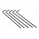 RS PRO L Metric Hex Key Set, Hex Size 2.5 mm, Long Arm, Chrome Vanadium Steel, Black Finish 734-898
