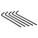 RS PRO L Metric Hex Key Set, Hex size 5 mm, Long Arm, Chrome Vanadium Steel, Black Finish 734-927