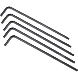 RS PRO L Metric Hex Key Set Chrome Vanadium Steel Ball End Black Finish Hex Size 4 mm Model 735-093