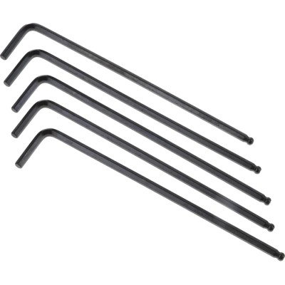 RS PRO L Metric Hex Key Set Chrome Vanadium Steel Ball End Black Finish Hex Size 4 mm Model 735-093