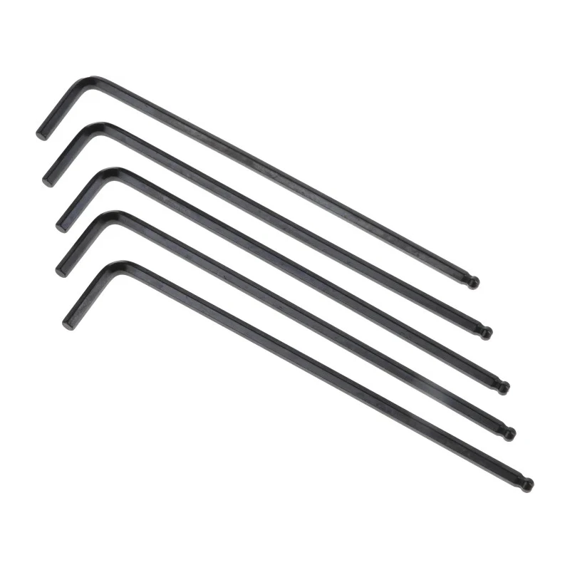 RS PRO L Metric Hex Key Set Chrome Vanadium Steel Ball End Black Finish Hex Size 4 mm Model 735-093