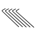 RS PRO L Metric Hex Key Set, Hex size 3 mm, Long Arm, Chrome Vanadium Steel, Ball End, Black Finish 735-087