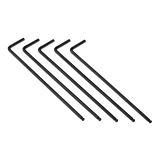 RS PRO L Metric Hex Key Set, Hex size 3 mm, Long Arm, Chrome Vanadium Steel, Ball End, Black Finish 735-087