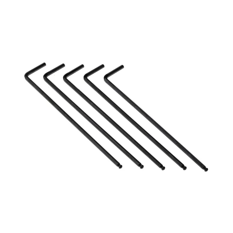 RS PRO L Metric Hex Key Set, Hex size 3 mm, Long Arm, Chrome Vanadium Steel, Ball End, Black Finish 735-087