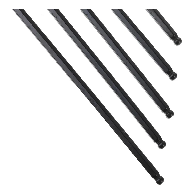 RS PRO L Metric Hex Key Set Chrome Vanadium Steel Ball End Black Finish Hex Size 4 mm Model 735-093