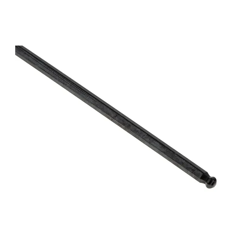 RS PRO L Metric Hex Key Set, Hex size 3 mm, Long Arm, Chrome Vanadium Steel, Ball End, Black Finish 735-087