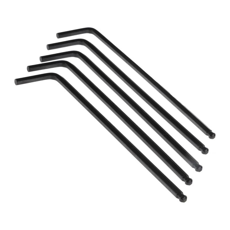 RS PRO L Metric Hex Key Set Chrome Vanadium Steel Ball End Black Finish Hex Size 4 mm Model 735-093