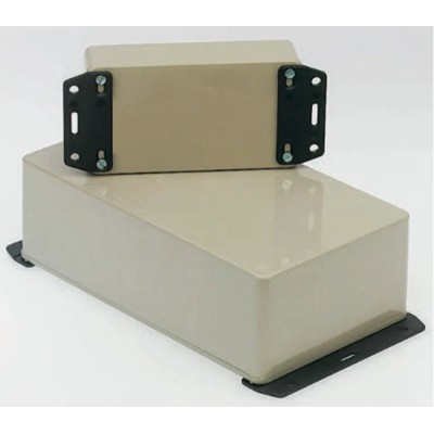 Hammond ABS Wall Bracket Mounting Accessory 25 mm x 25 mm x 0.1 in for 1591 E Series 1591F3BK-2