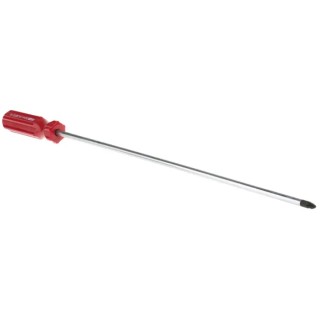 RS PRO Pozidriv Screwdriver PZ2 Tip 350 mm Blade Cellulose Acetate Handle Chrome Vanadium Steel Blade 736-169