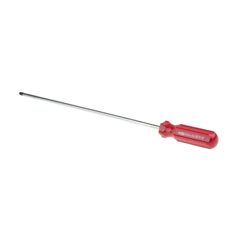 RS PRO Pozidriv Screwdriver PZ2 Tip 350 mm Blade Cellulose Acetate Handle Chrome Vanadium Steel Blade 736-169