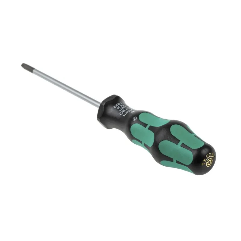 Wera Standard Torx & Torx Plus Screwdriver T20 Tip, 100 mm Blade, 198 mm Overall 05138262001