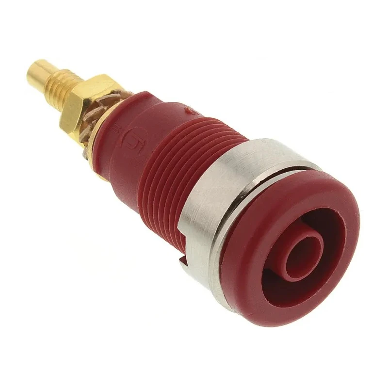 Hirschmann Test & Measurement Red Female Banana Socket 4 mm Connector 1000 V AC/DC 32A Solder Termination 972354101