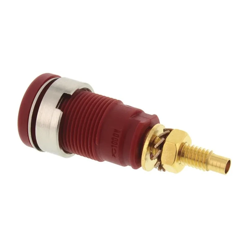 Hirschmann Test & Measurement Red Female Banana Socket 4 mm Connector 1000 V AC/DC 32A Solder Termination 972354101