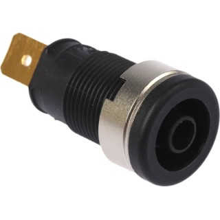Hirschmann Test & Measurement Black Female Banana Socket 4 mm Connector Tab Termination 1000 V AC DC 32A 972356100