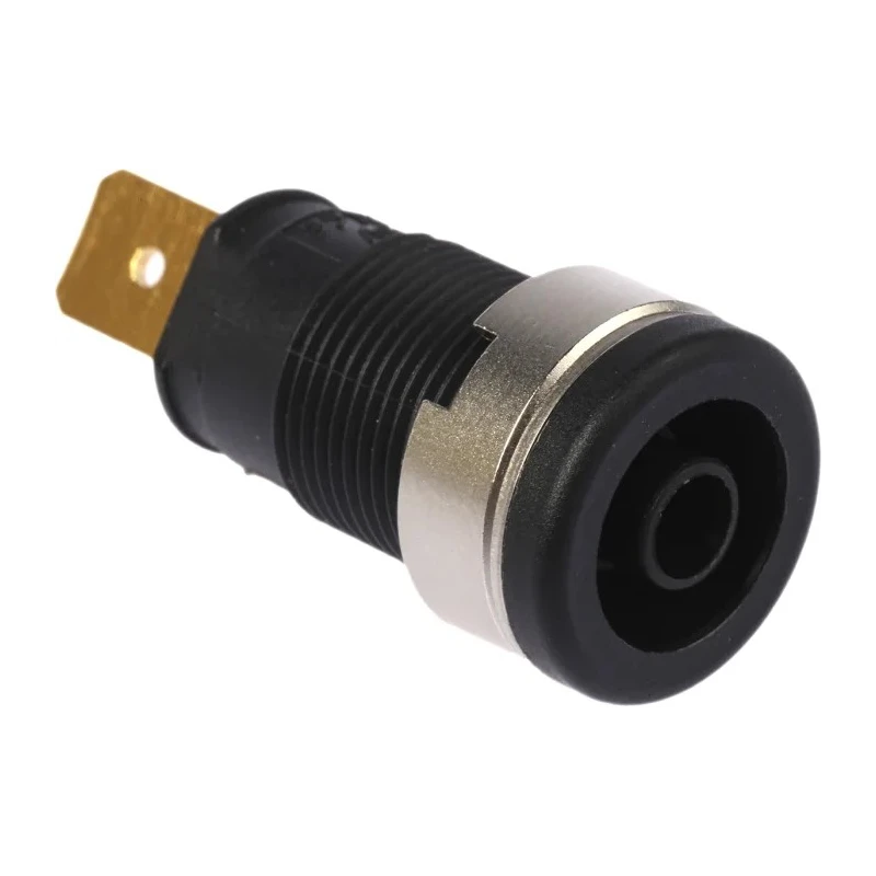 Hirschmann Test & Measurement Black Female Banana Socket 4 mm Connector Tab Termination 1000 V AC DC 32A 972356100