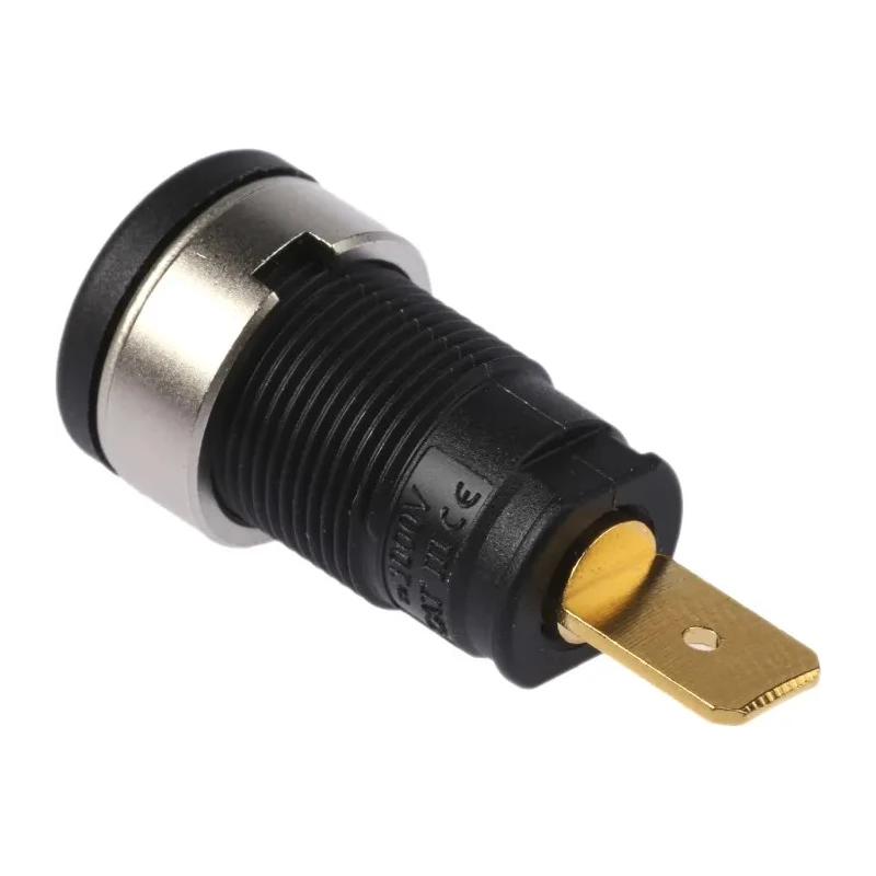 Hirschmann Test & Measurement Black Female Banana Socket 4 mm Connector Tab Termination 1000 V AC DC 32A 972356100