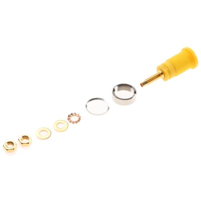 Hirschmann Test & Measurement Yellow Female Banana Socket 4 mm Connector Solder Termination 1000 V ac/dc 32A 972354103