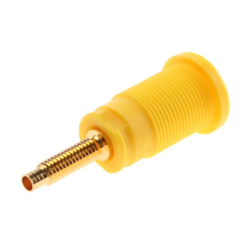 Hirschmann Test & Measurement Yellow Female Banana Socket 4 mm Connector Solder Termination 1000 V ac/dc 32A 972354103