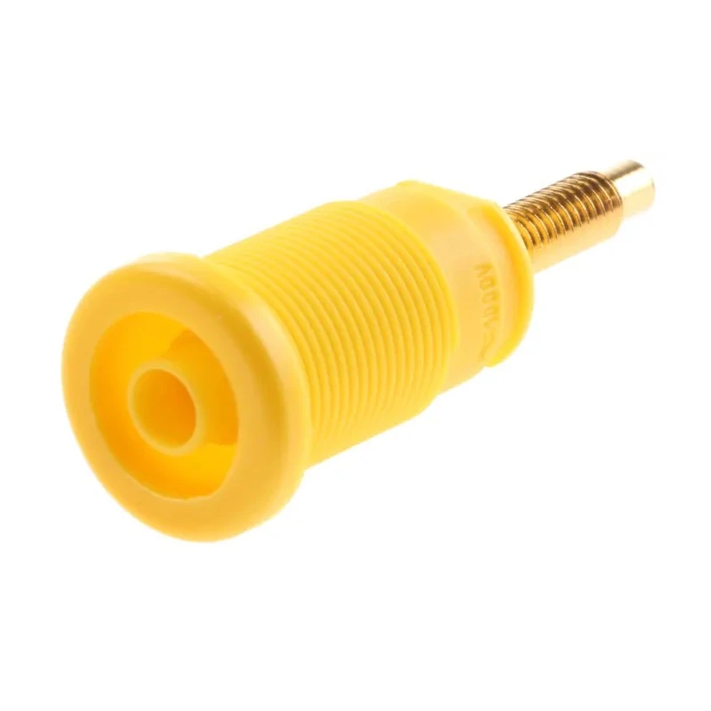 Hirschmann Test & Measurement Yellow Female Banana Socket 4 mm Connector Solder Termination 1000 V ac/dc 32A 972354103
