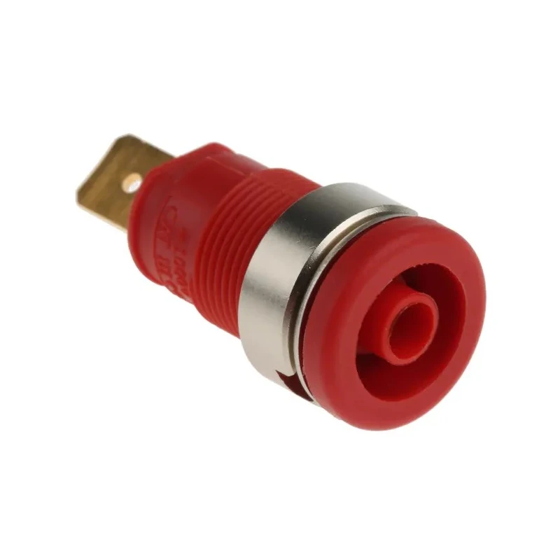 Hirschmann Test & Measurement Red Female Banana Socket 4 mm Connector Tab Termination 1000 V AC/DC 32A Gold 972356101