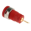 Hirschmann Test & Measurement Red Female Banana Socket 4 mm Connector Tab Termination 1000 V AC/DC 32A Gold 972356101
