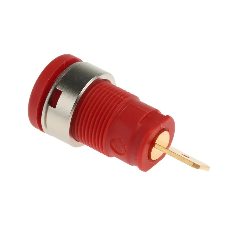 Hirschmann Test & Measurement Red Female Banana Socket 4 mm Connector Tab Termination 1000 V AC/DC 32A Gold 972356101