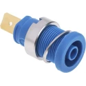 Hirschmann Test & Measurement Blue Female Banana Socket 4 mm Connector Tab Termination 1000 V ac dc 32A Gold 972356102