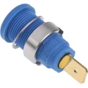 Hirschmann Test & Measurement Blue Female Banana Socket 4 mm Connector Tab Termination 1000 V ac dc 32A Gold 972356102