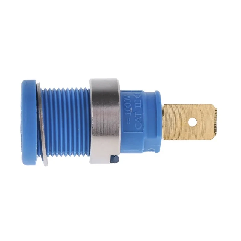 Hirschmann Test & Measurement Blue Female Banana Socket 4 mm Connector Tab Termination 1000 V ac dc 32A Gold 972356102