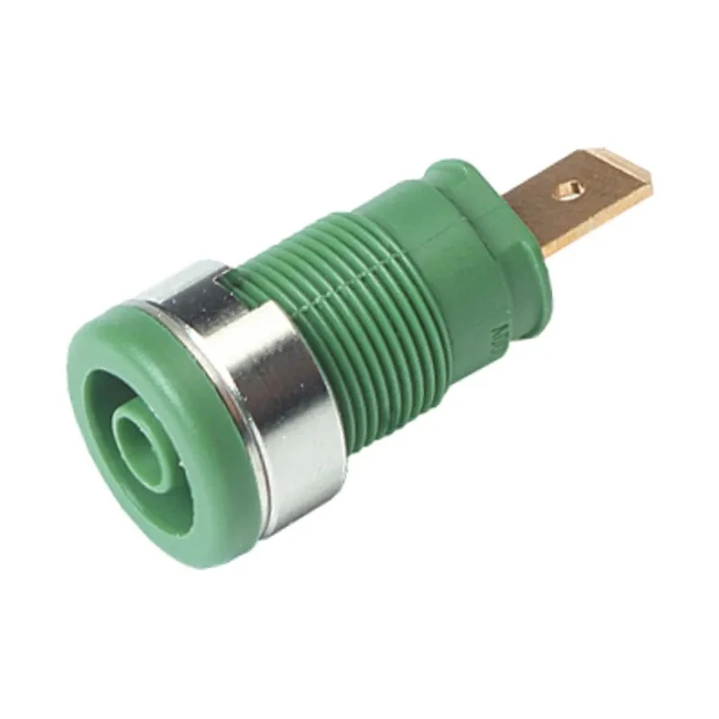 Hirschmann Test & Measurement Green Female Banana Socket 4 mm Connector Tab Termination 1000 V ac 1000 V dc 32A 972356104