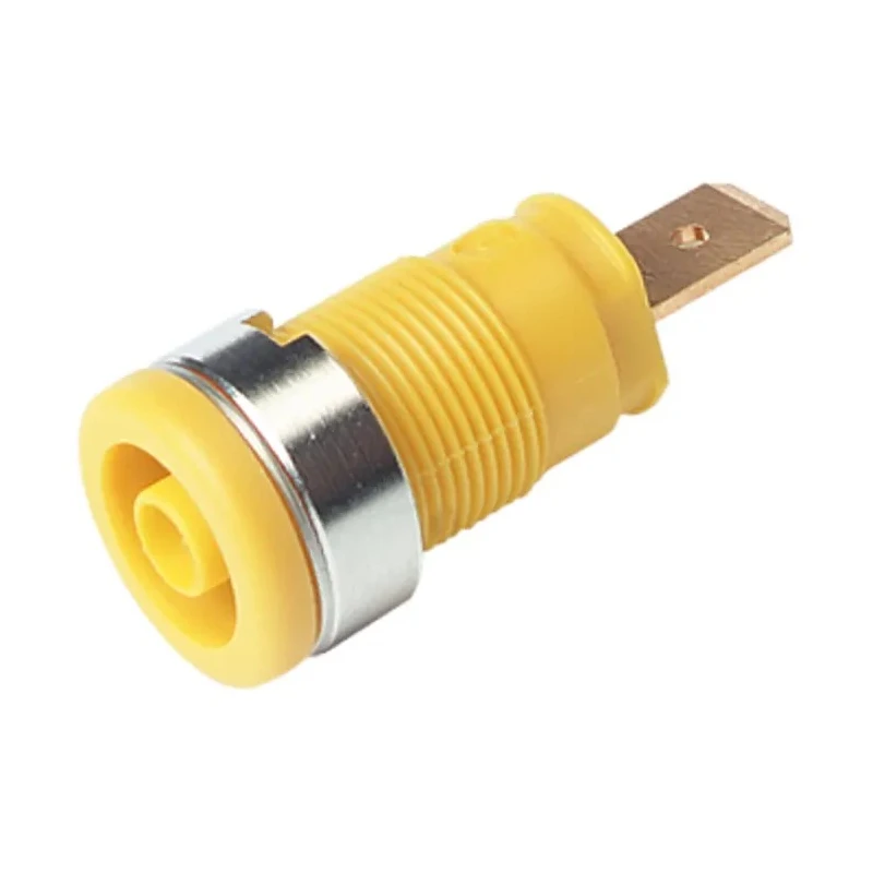 Hirschmann Test & Measurement Yellow Female Banana Socket, 4 mm Connector, Tab Termination, 1000 V AC/DC, 32A 972356103