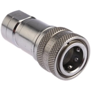 Parker Stainless Steel Hydraulic Quick Connect Coupling Female G 1/4 in, 35 Mpa SH2-62-BSPP