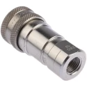 Parker Stainless Steel Hydraulic Quick Connect Coupling Female G 1/4 in, 35 Mpa SH2-62-BSPP