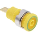 Hirschmann Test & Measurement Yellow Green Female Banana Socket 4 mm Connector Tab Termination 1000 V AC DC 972356188