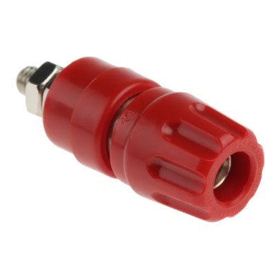 Hirschmann Test & Measurement Red 35A Test Connector with Brass Contacts Nickel Plated 2mm Hole Diameter 930103101